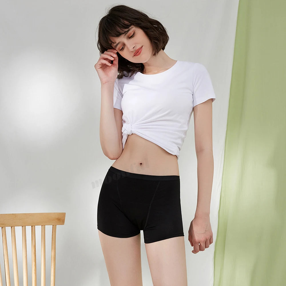 Women Menstrual Panties Heavy Flow Period Shorts Very Absorbent Menstrual Boxer Woman High Waist Menstruation Period Underwear