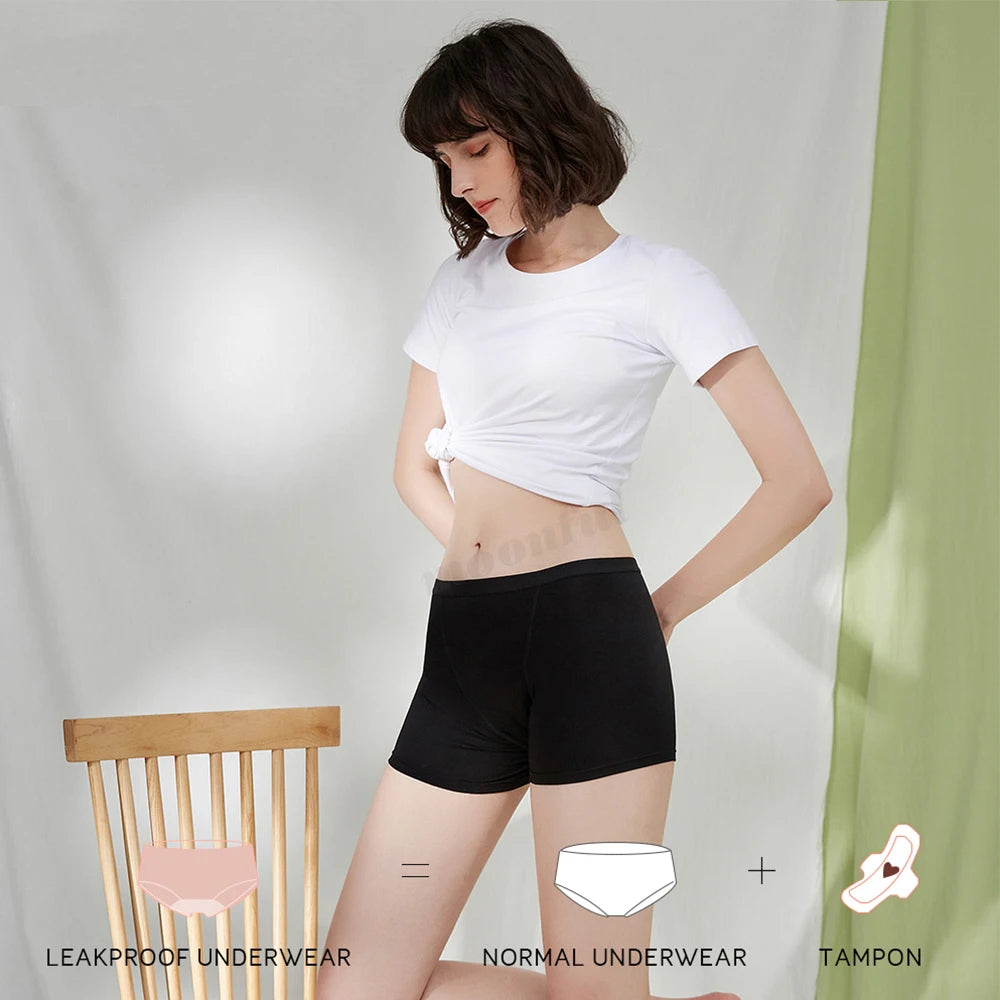 Women Menstrual Panties Heavy Flow Period Shorts Very Absorbent Menstrual Boxer Woman High Waist Menstruation Period Underwear